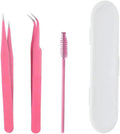 Kit de pinces à épiler en acier inoxydable 2 pièces multifonction brosse à cils bricolage nail art artisanat