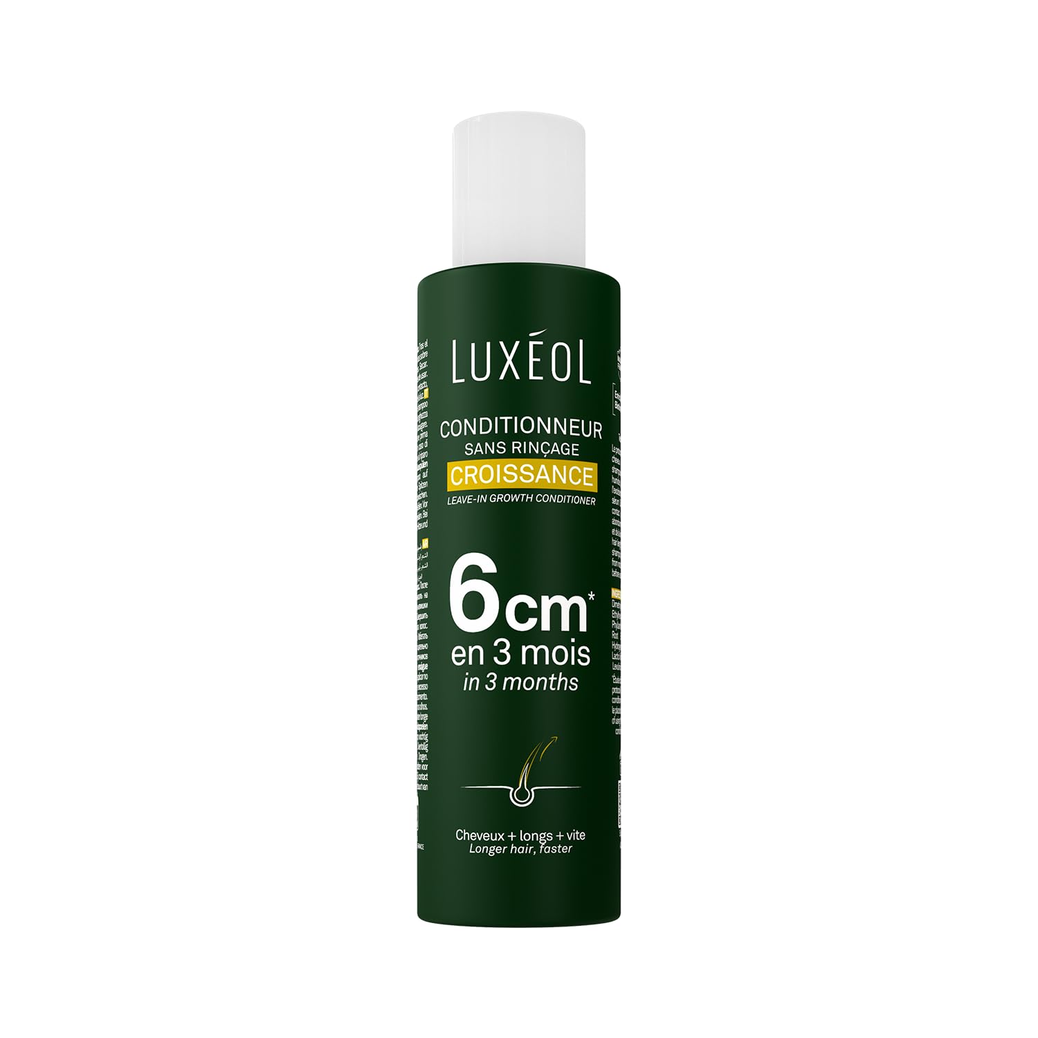 LUXÉOL - Shampoing Croissance - Pousse de 6cm en 3 Mois* - Des Cheveux Plus Longs Plus Vite - Cliniquement Prouvé - Formule d'Origine Naturelle - Huile de Ricin, Amla & Ginseng(3) - 200 ml
