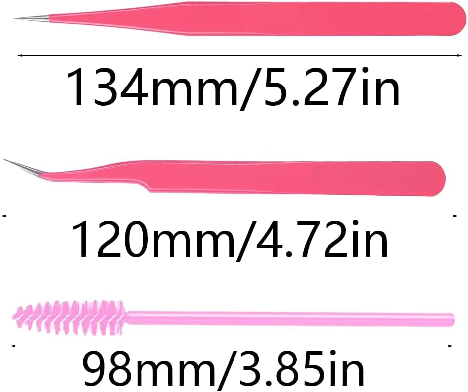 Kit de pinces à épiler en acier inoxydable 2 pièces multifonction brosse à cils bricolage nail art artisanat