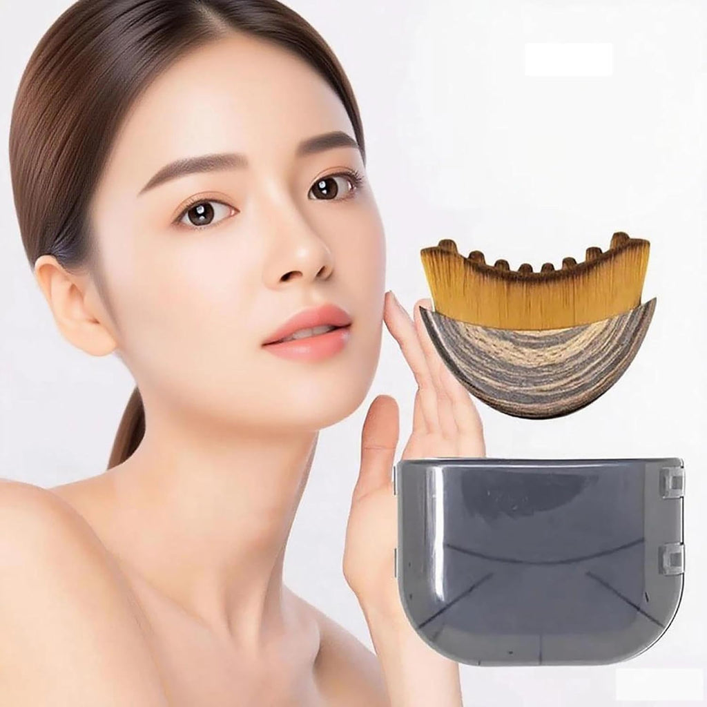 Masseur de drainage lymphatique pour le visage et le corps - Brosse lymphatique portable pour contour de la mâchoire, soulagement de la fatigue, brossage à sec - Avec étui de transport