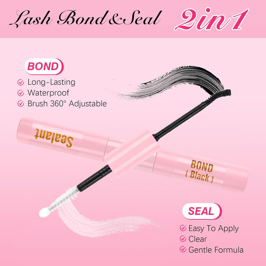 Kit Extension Cils Individuel 190PCS Kit Faux Cils Naturel Avec Lash Bond et Seal Applicateur 30D 40D Cils Extension de Cils Professionnel 8-16mm Mix kit extension de cils complet debutant