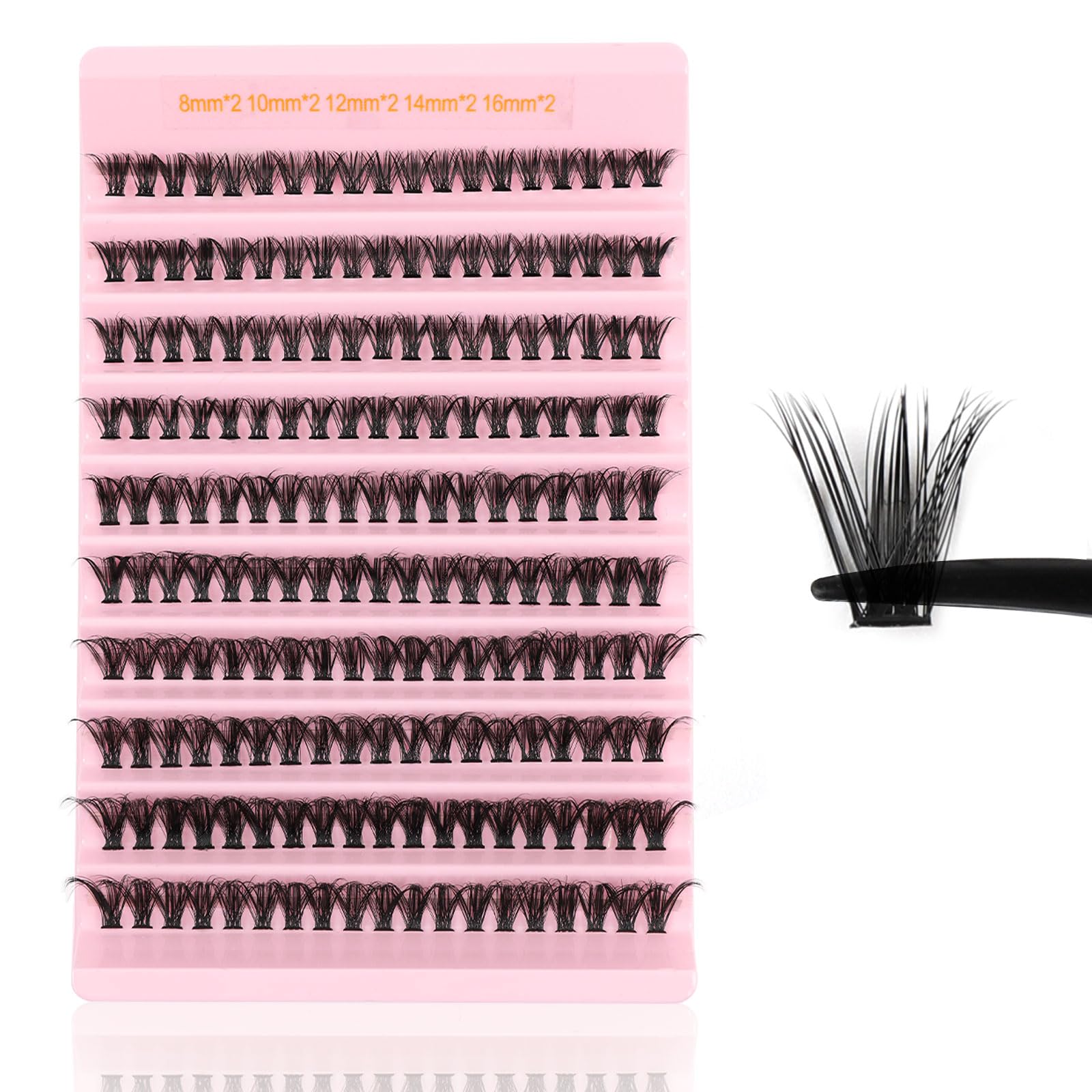 Kit Extension Cils Individuel 190PCS Kit Faux Cils Naturel Avec Lash Bond et Seal Applicateur 30D 40D Cils Extension de Cils Professionnel 8-16mm Mix kit extension de cils complet debutant
