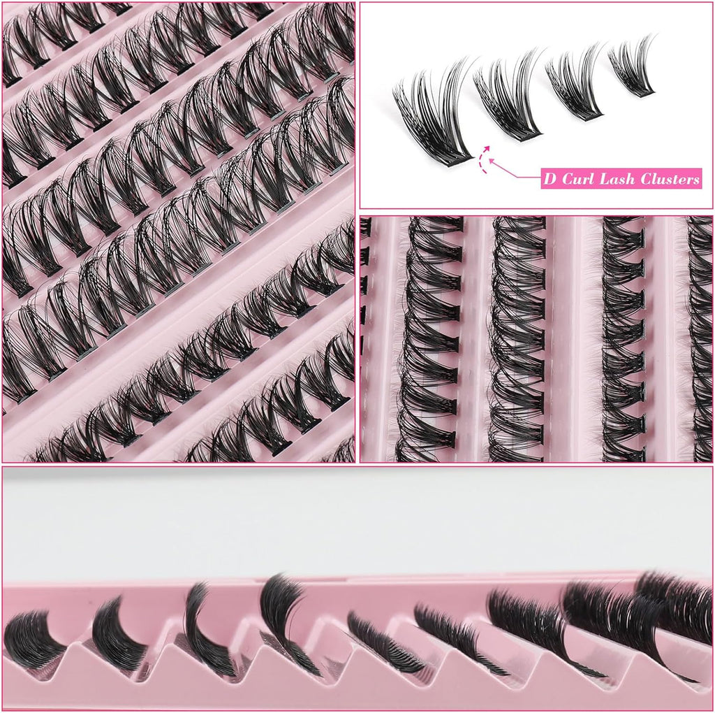 Kit Extension Cils Individuel 190PCS Kit Faux Cils Naturel Avec Lash Bond et Seal Applicateur 30D 40D Cils Extension de Cils Professionnel 8-16mm Mix kit extension de cils complet debutant