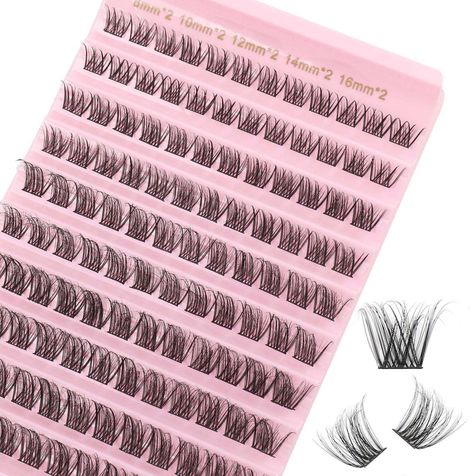 Kit Extension Cils Individuel 190PCS Kit Faux Cils Naturel Avec Lash Bond et Seal Applicateur 30D 40D Cils Extension de Cils Professionnel 8-16mm Mix kit extension de cils complet debutant