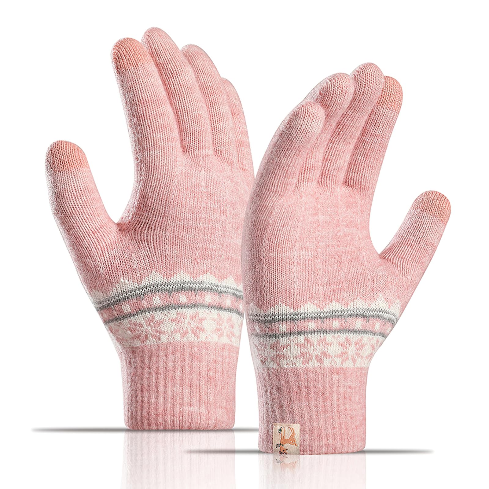 TAGVO Thermal Touch Screen Gloves for Women, Windproof Gloves for Women, Elastic Winter Gloves, Women's Warm Cashmere Gloves for Skiing, Running, Hiking, Cycling